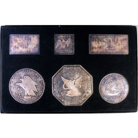 1969 W.H. Foster "Silver Eagle's Nest" .999 Silver Bar Set (19.25ozt)