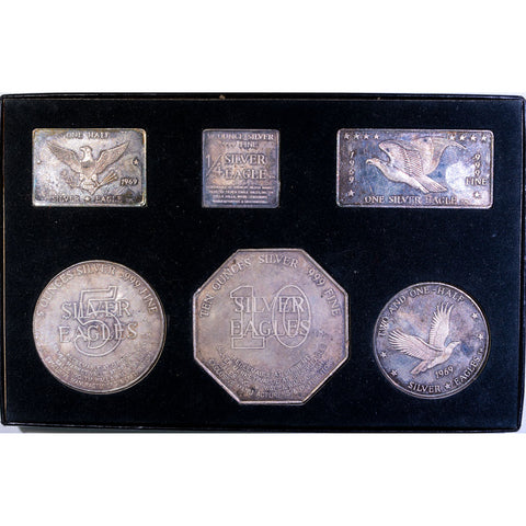 1969 W.H. Foster "Silver Eagle's Nest" .999 Silver Bar Set (19.25ozt)
