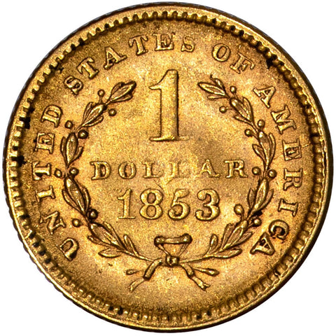 1853 Type-1 Gold Dollar - Brilliant Uncirculated