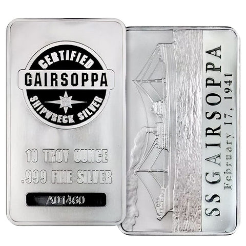 S.S. Gairsoppa Shipwreck 10 oz .999 Silver Bars - Sealed