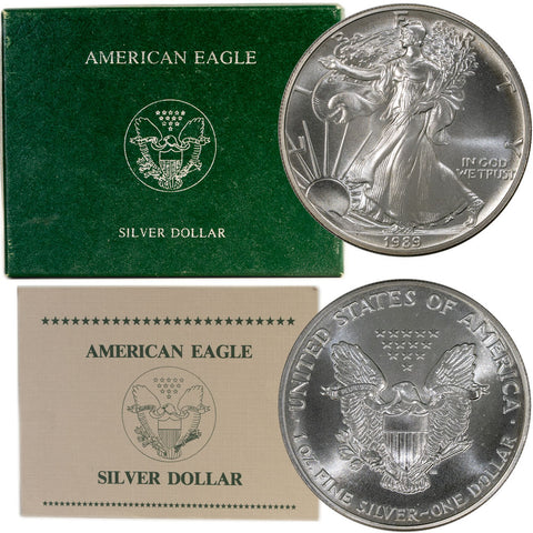1989-P American Silver Eagle - Gem Uncirculated in OGP w/ CoA
