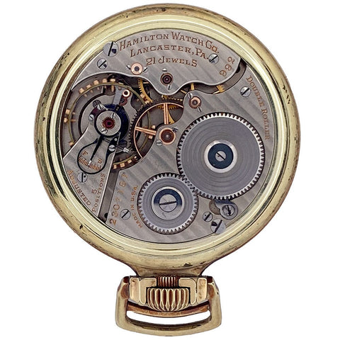 1925 Hamilton Gold Filled Pocket Watch - 21 Jewel, Grade 992 Model 2, Railroad Grade