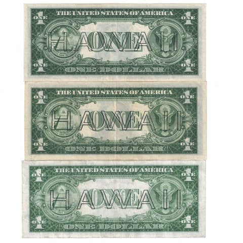 1935-A $1 Hawaii Emergency Issue Silver Certificate Special - Very Fine Notes