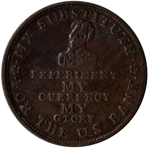 1834 Running Boar Hard Times Token HT-9 - Very Fine