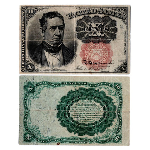 (1874-1876) 5th Issue 10¢ Fractional (Short Key) Fr. 1266 ~ Very Fine