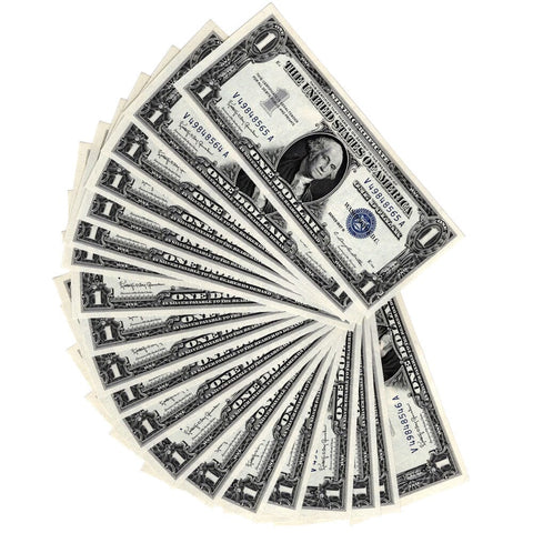 20 Consecutive 1957-B $1 Silver Certificates - Fr. 1621 - Crisp Gem Uncirculated