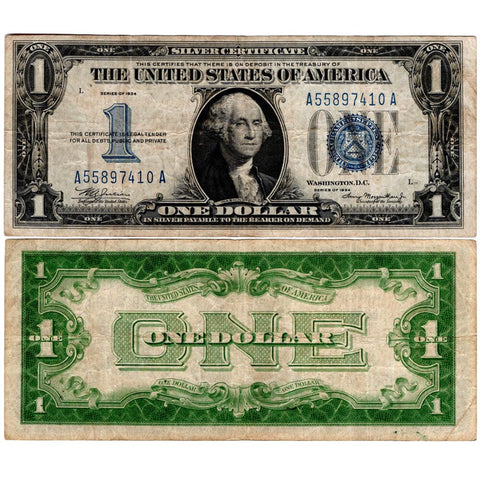1934 $1 "Funnyback" Silver Certificate Special - Very Good/Fine