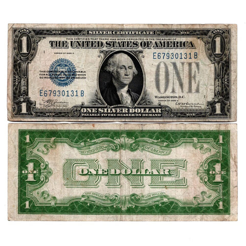1928-D $1 "Funnyback" Silver Certificate Fr. 1604 - Fine
