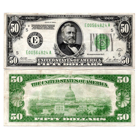 1928-A $50 Federal Reserve Note Richmond District FR. 2101E - Very Fine+