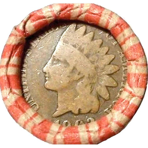 50-Coin Indian Head Cent Rolls - Nice Good or Better Coins