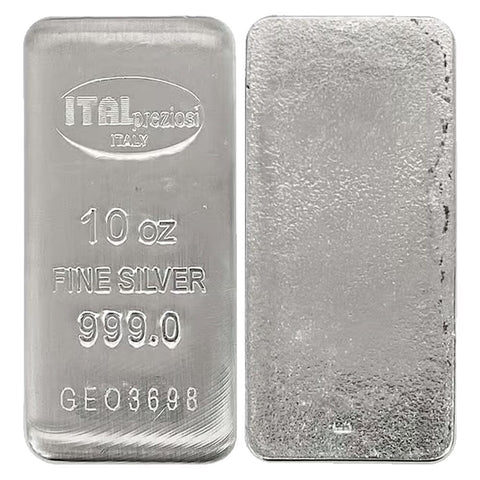 ITALpreziosi 10 oz .999 Silver Bars