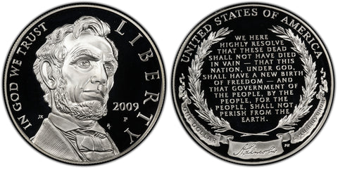 2009 Proof Abraham Lincoln Commemorative Silver Dollar - Gem Proof in OGP w/ COA
