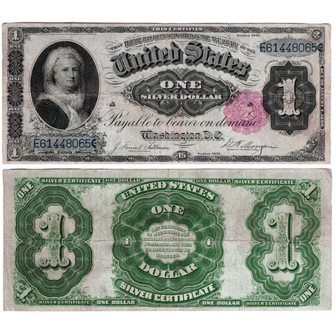 1891 $1 "Martha Washington" Silver Certificate Fr. 223 - Very Fine