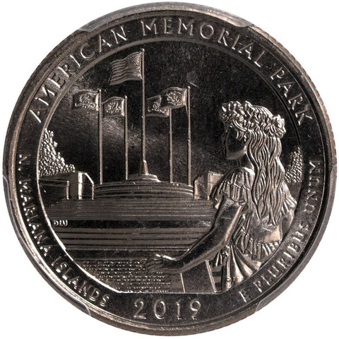 2019-W American Memorial Park, National Parks Quarter- PCGS MS 66 - Gem Uncirculated