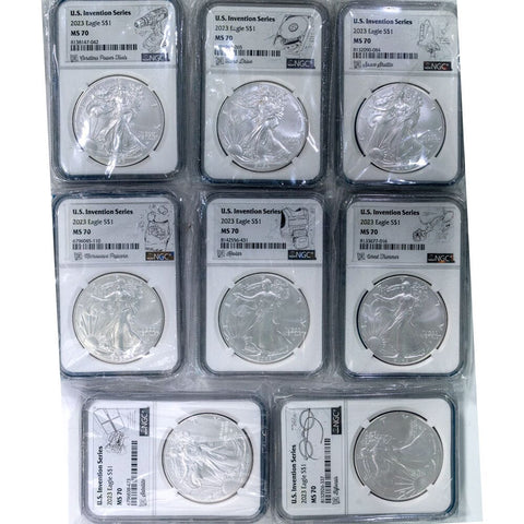 2023 "Invention Series" American Silver Eagles - NGC MS 70 - Gem Brilliant Uncirculated