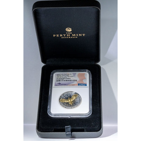 2024 Australia $1 Gilded High Relief Wedge-Tailed Silver Eagle - NGC PF 70 UCAM in OGP w/ CoA