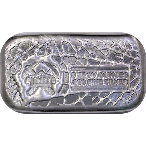 5oz .999 Silver Cast-Poured Bars - Pioneer Metals @ $2 Over Spot