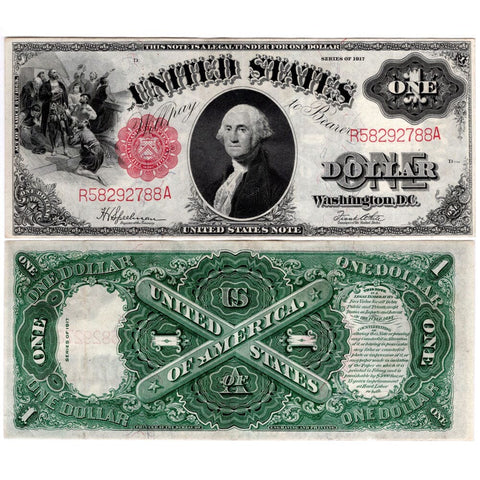 1917 "Sawhorse" $1 Legal Tender Note Fr. 39 - Choice Very Fine