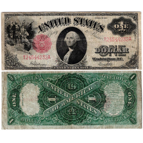 1917 "Sawhorse" $1 Legal Tender Note Fr. 39 - Fine