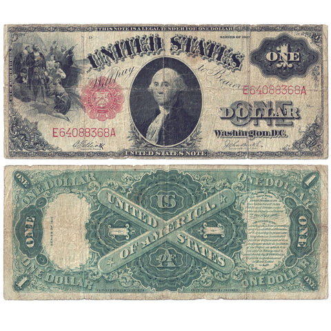 1917 "Sawhorse" $1 Legal Tender Note - Fr. 37 - Fine