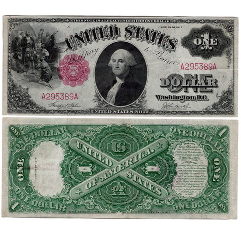 1917 "Sawhorse" $1 Legal Tender Note Fr. 36 - Choice Very Fine