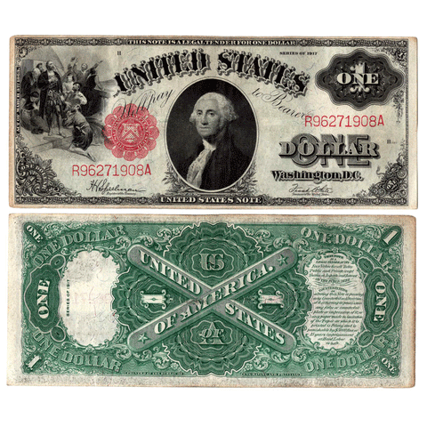 1917 "Sawhorse" $1 Legal Tender Note - Fr. 39 - Extremely Fine