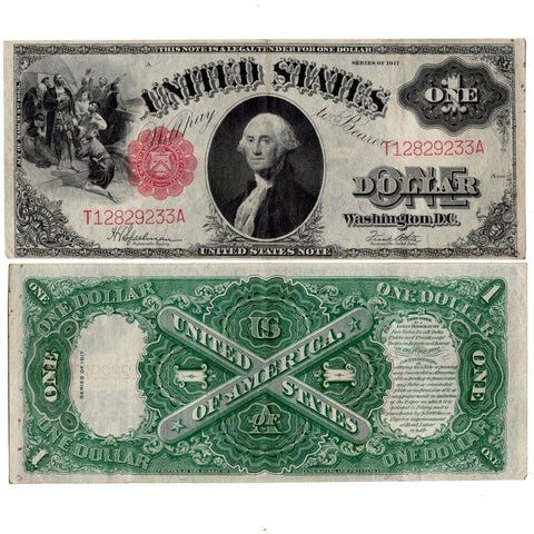 1917 $1 Legal Tender Sawhorse Note - Fr. 39 - Choice Very Fine