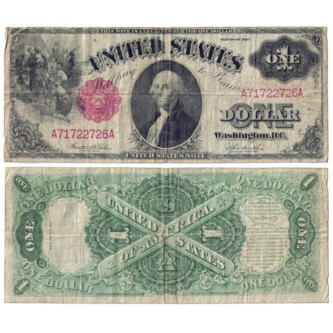 1917 "Sawhorse" $1 Legal Tender Note Fr. 36 - Very Good+