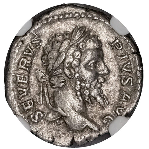 Roman Empire, Septimius Severus, AR Denarius, 193-211 AD - NGC Very Fine