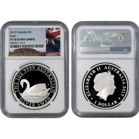 2017-P Australia 1oz Silver Swan - NGC PF 70 Ultra Cameo
