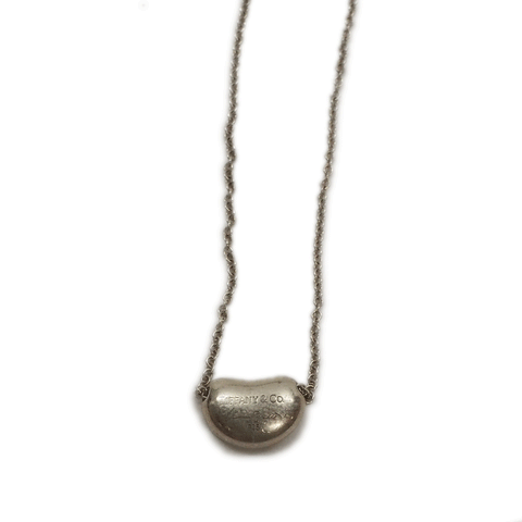 Tiffany & Co. 16" Elsa Peretti Small Bean Sterling Silver Necklace