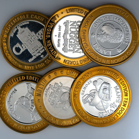 17 .999 Fine Silver Casino Gaming Tokens At Spot - .6ozt Per Token