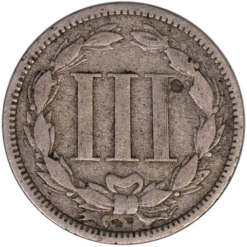 1869 Three Cent Nickel - Very Good