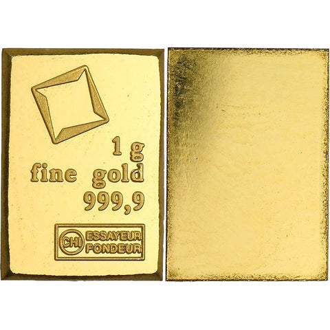 1 gram Valcambi .9999 Gold Bars