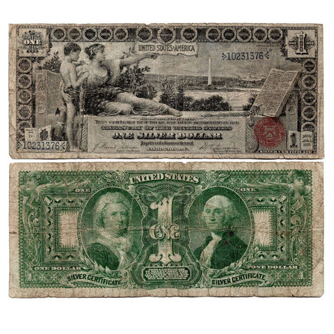 1896 $1 "Educational" Silver Certificate Fr. 224 - Very Good