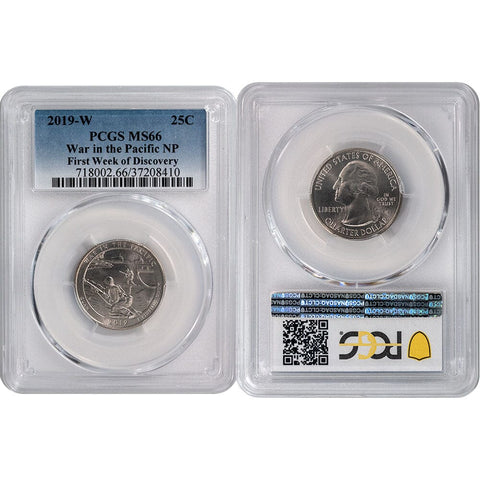 2019-W War in the Pacific, National Parks Quarter - PCGS MS 66