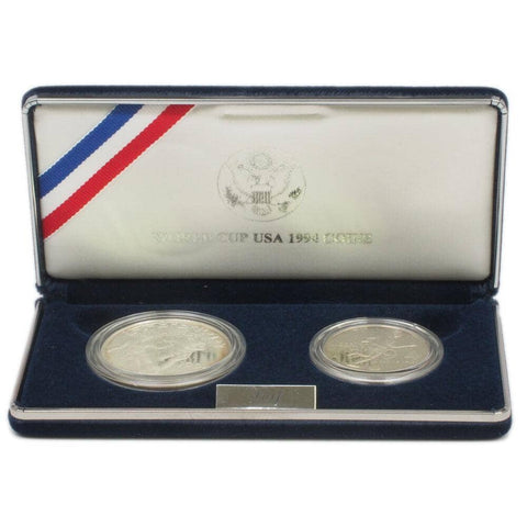 1994 World Cup USA Two-Coin Proof Set in OGP w/ COA