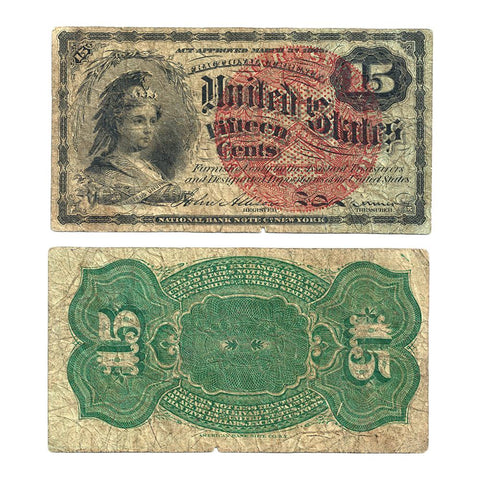 (1869-1875) 4th Issue 15¢ Fractional Fr. 1267 ~ Very Good