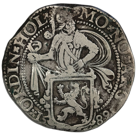 1589 Netherlands Holland Silver Lion Daalder - Very Fine