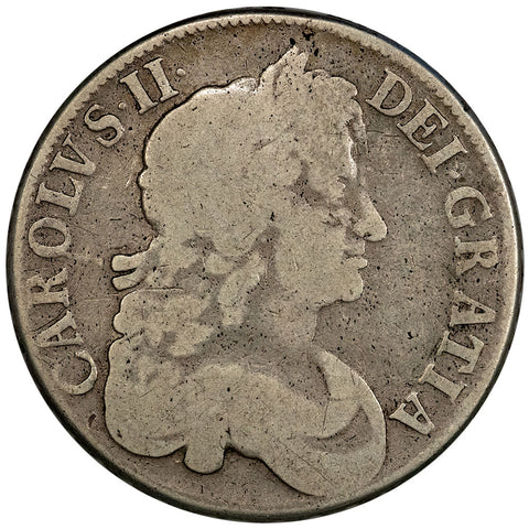 1676 Charles II Great Britain Silver Crown KM.435 - Good