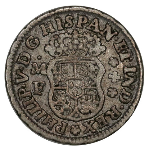 1741-MF Mexico Silver Half Real KM.65 - Fine