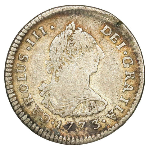 1773-FF Bolivia, Potosi Mint Silver 1 Real KM.52 - Very Fine
