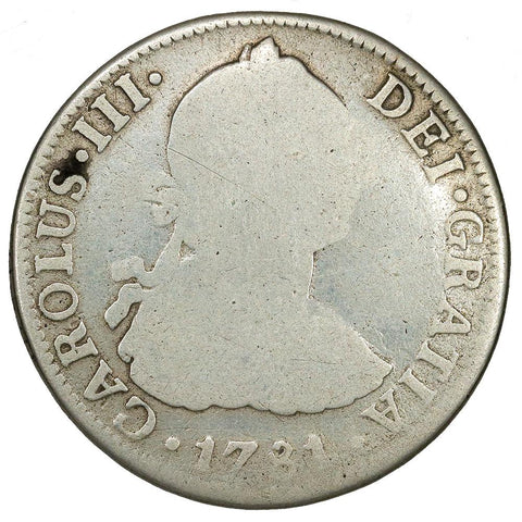 1781-FF Mexico Silver 2 Reales KM.88.2- Good