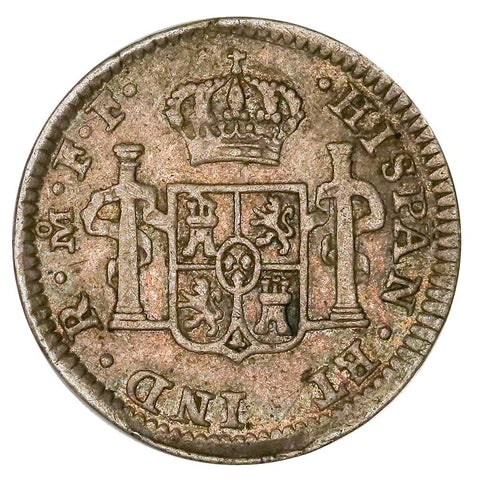 1781-FF Mexico Silver 1/2 Real KM.79.2 - Very Fine