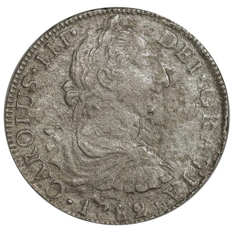 1782-FF Mexico Silver 8 Reales KM.106.2 - Very Fine, Salt Water Damage