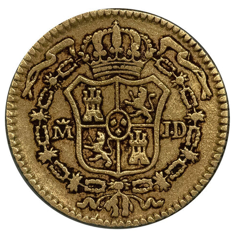 1784-JD Spain Gold Half Escudo KM. 415.1 - Very Fine
