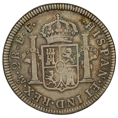 1784-FF Mexico Silver 2 Reales KM.88.2- Very Fine