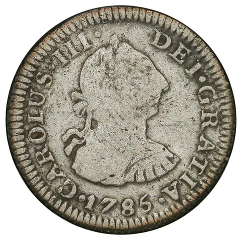 1785-MF Mexico Silver Half Real KM.69.2 - Fine