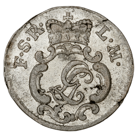 1786 German States, Schwarzburg-Rudolstadt Silver 6 Pfennig KM.127 - Fine