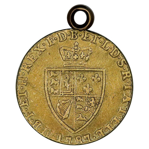 1787 Great Britain Gold Half Guinea KM.608 - Fine Details (looped)
